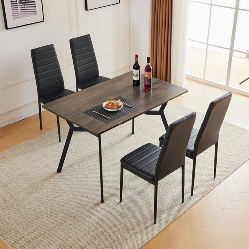 Piece wood dining - 5,
